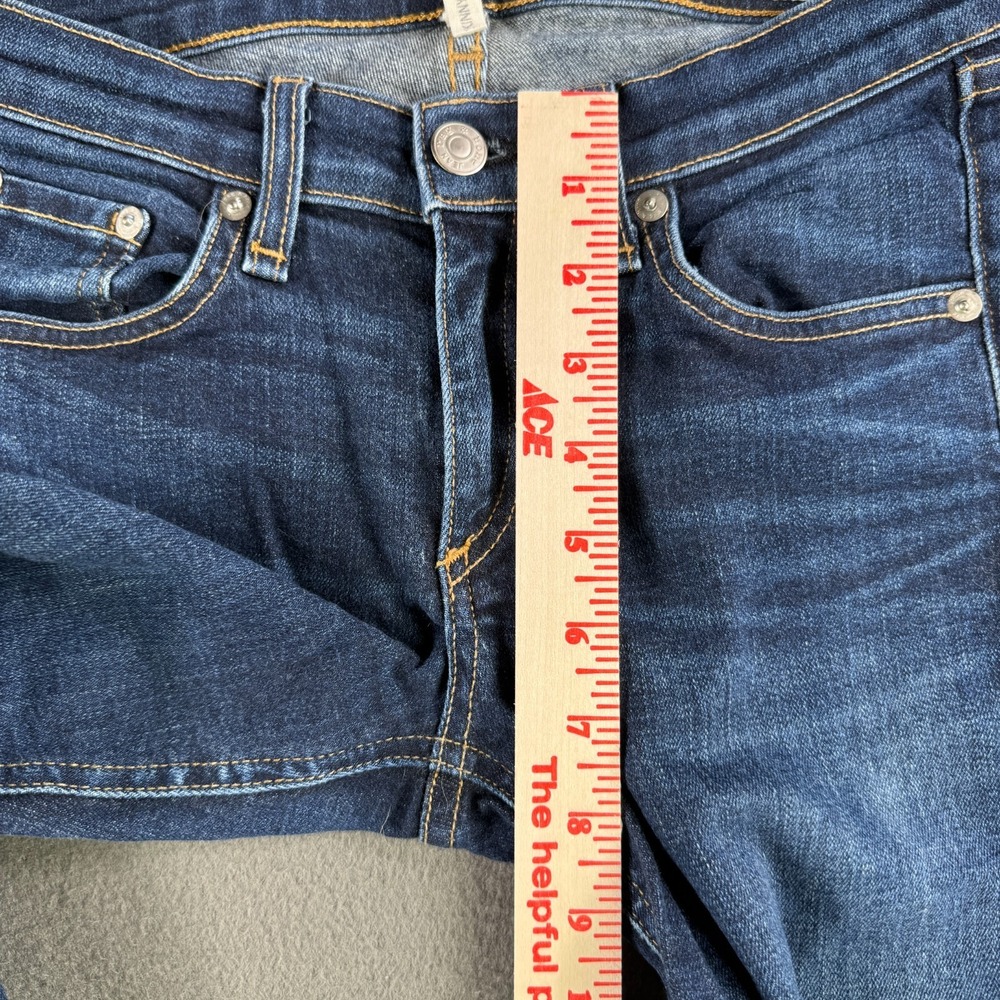 Rag & Bone "Kensington" Jeans Women 26 Skinny Whiskered Stretch 28x29 Low Rise - Picture 9 of 11